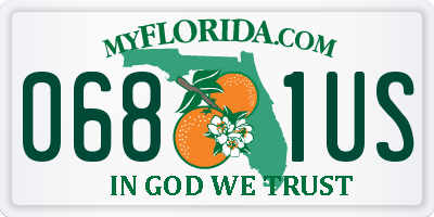 FL license plate 0681US