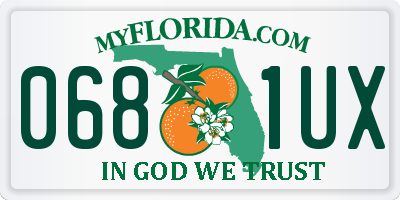 FL license plate 0681UX