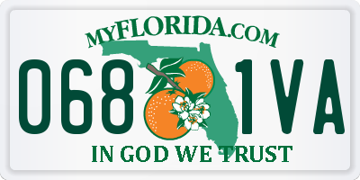FL license plate 0681VA