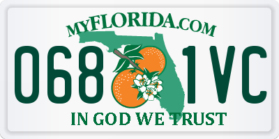 FL license plate 0681VC