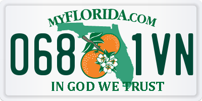 FL license plate 0681VN