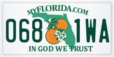 FL license plate 0681WA
