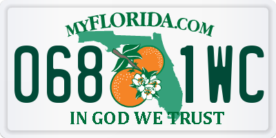 FL license plate 0681WC