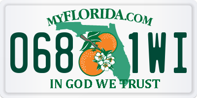 FL license plate 0681WI