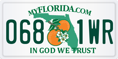 FL license plate 0681WR