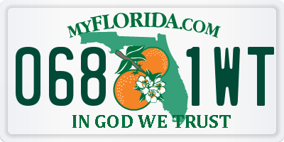 FL license plate 0681WT