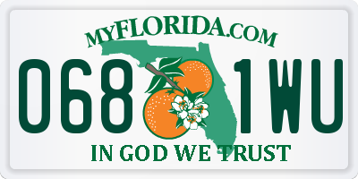 FL license plate 0681WU