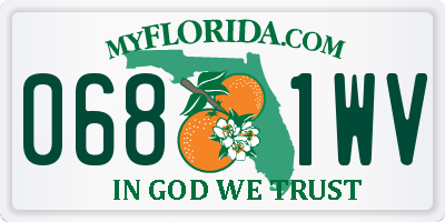 FL license plate 0681WV