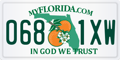 FL license plate 0681XW