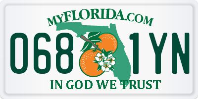FL license plate 0681YN