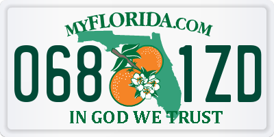 FL license plate 0681ZD
