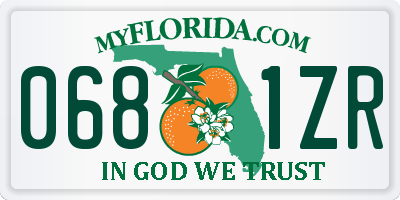 FL license plate 0681ZR