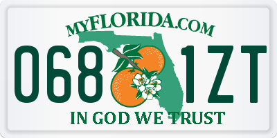 FL license plate 0681ZT