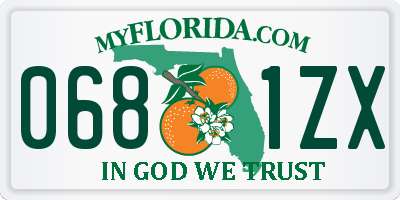 FL license plate 0681ZX