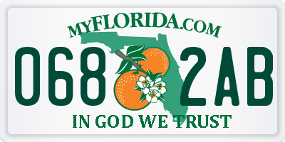 FL license plate 0682AB
