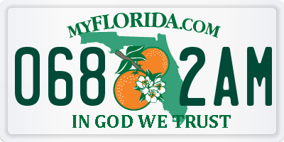 FL license plate 0682AM