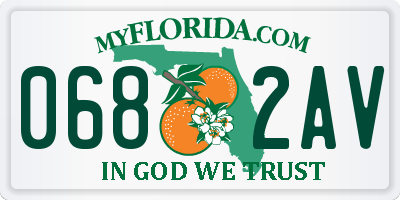 FL license plate 0682AV