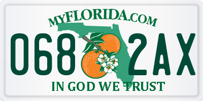 FL license plate 0682AX