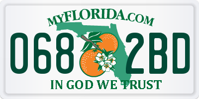 FL license plate 0682BD
