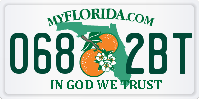 FL license plate 0682BT