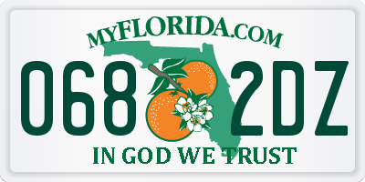 FL license plate 0682DZ