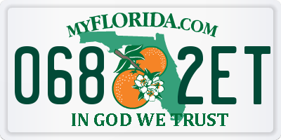 FL license plate 0682ET