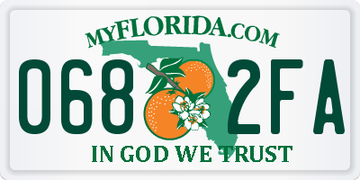 FL license plate 0682FA