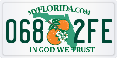 FL license plate 0682FE
