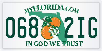 FL license plate 0682IG