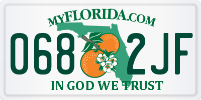 FL license plate 0682JF