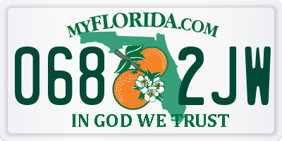 FL license plate 0682JW