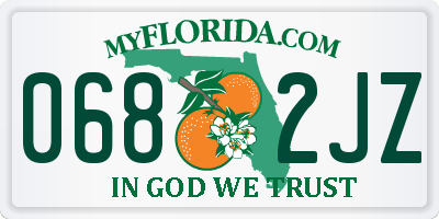 FL license plate 0682JZ