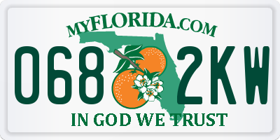 FL license plate 0682KW
