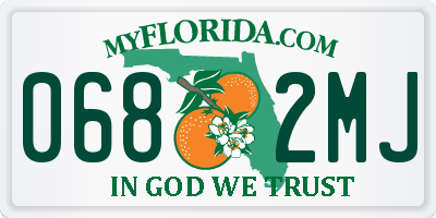 FL license plate 0682MJ