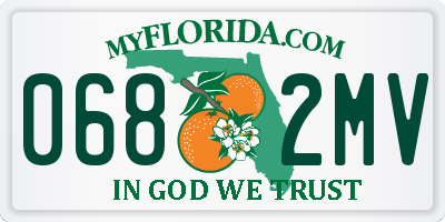 FL license plate 0682MV