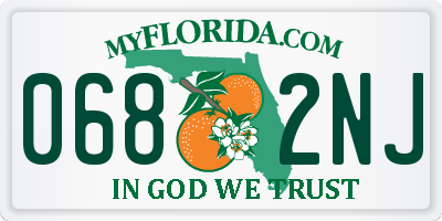 FL license plate 0682NJ