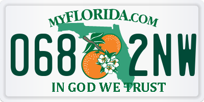 FL license plate 0682NW