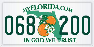 FL license plate 0682OO
