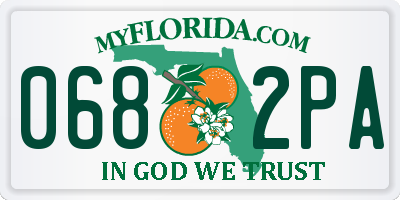FL license plate 0682PA