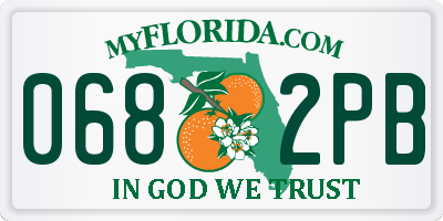 FL license plate 0682PB