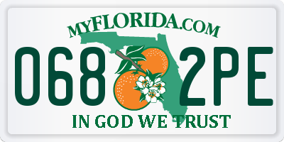 FL license plate 0682PE