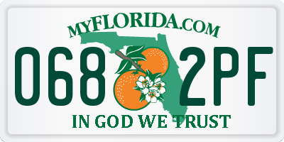 FL license plate 0682PF
