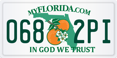 FL license plate 0682PI