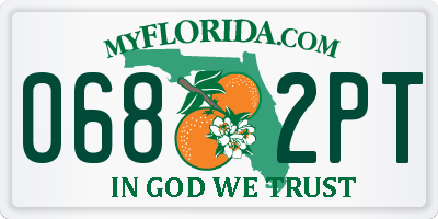 FL license plate 0682PT