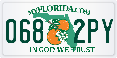 FL license plate 0682PY