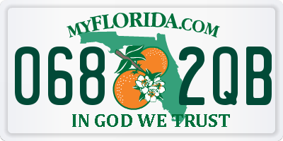 FL license plate 0682QB