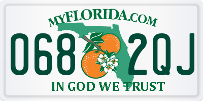 FL license plate 0682QJ