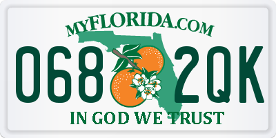 FL license plate 0682QK