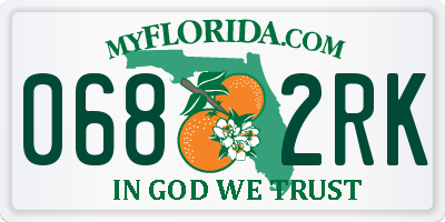 FL license plate 0682RK