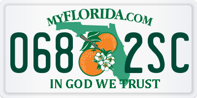 FL license plate 0682SC